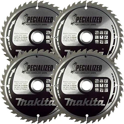 Image of Makita B 09248 165mm x 20mm 40T Specialized Circular Saw Blade For DHS680, DSS610 Pack of 4