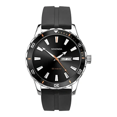 Image of Sekonda Unisex Adult Quartz Watch, Analogue Classic Display and Rubber Strap 1351.27