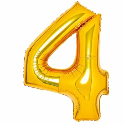 Image of Amscan 9913077 Large Number Gold 4