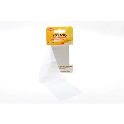 Image of Kleiber Iron On Elasticated Clothing Repair Tape, 40cm x 6cm, Light Blue