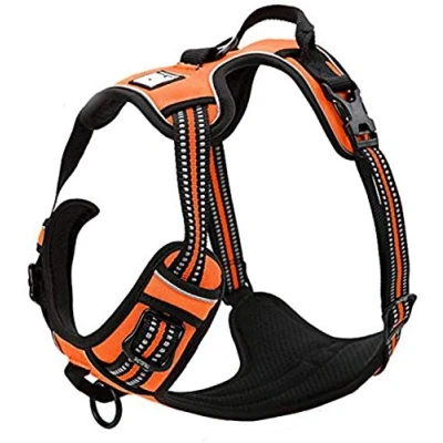 Image of TrueLove Dog Harness TLH5651 No pull Reflective Stitching Ensure Night Visibility, Outdoor Adventure Big Perfect Match Puppy Vest (Orange,XS)