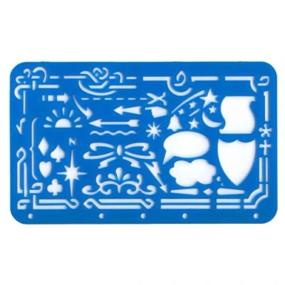 Image of Artistic Template Stencil Versatile Symbols for Crafts &amp; Decorations Arrows Stars Borders and More Ideal Cards Notes Scrapbooking