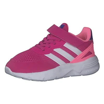 Image of adidas Boy&#039;s Nebzed El Sneaker, Lucid Fuchsia Ftwr White White, 4 UK
