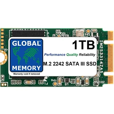 Image of GLOBAL MEMORY 1TB M.2 2242 NGFF SATA 3 SOLID STATE DRIVE (SSD) FOR LAPTOPS/DESKTOP PCs/SERVERS/WORKSTATIONS/MOTHERBOARDS
