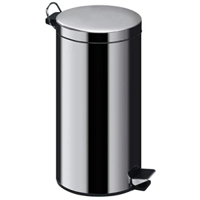 Image of Premier Housewares Stainless Steel Pedal Bin, 30 L, silver