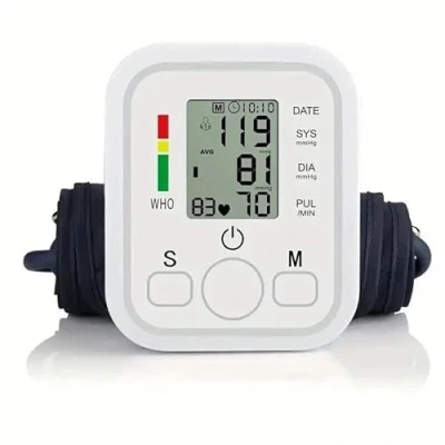 Image of MantraRaj Digital Blood Pressure Monitor Upper Arm BP Cuff Machine Automatic Accurate High Kit with Pulse Rate for Home Use