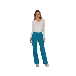 Image of CHEROKEE Women Woman Scrub Trouser Revolution Medical Clothing with Cargo Pockets Easy Pull on WWE110 Caribbean Blue 2XL