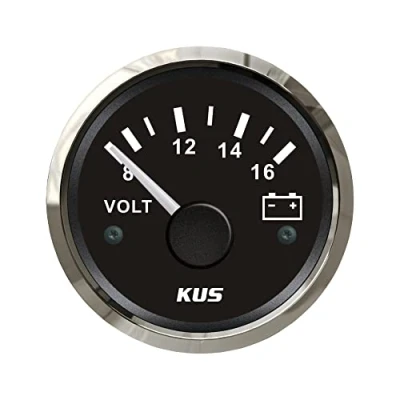 Image of KUS Waterproof Voltmeter Voltage Gauge 12V/8 16V 52MM(2&quot;) With Backlight