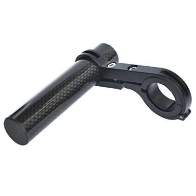 Image of UPANBIKE Bike Handlebar Extender Extension Carbon Fiber Bracket Aluminum Alloy Clamp for Bicycle Speedometer Headlight Light Lamp Holder (Black 10cm Single Clamp)