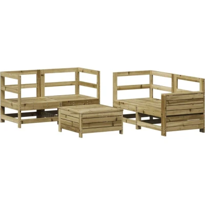 Image of vidaXL 5 Piece Garden Sofa Set Impregnated Wood Pine