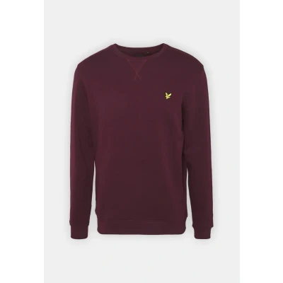 Image of Lyle &amp; Scott CREW NECK Sweatshirt, Men&#039;s, Size: XS, Burgundy