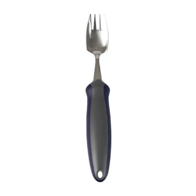 Image of Homecraft Newstead Cutlery, Splayed Fork (Eligible for VAT relief in the UK) and Spoon Combination, One Handed Eating Aid, Adaptive Dining Utensil, Elderly, Disabled, Amputee, Stroke, Eat Easier