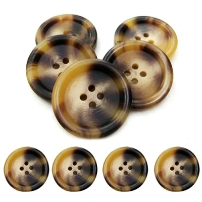 Image of 10 Pieces Resin Buttons Coat Suit Crafting Sewing Pattern Bulks 4 Holes
