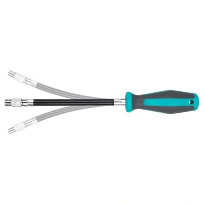 Image of wolfcraft Hand Screwdriver with Flexible Shaft I 1236000 for Working in Hard to Reach Places