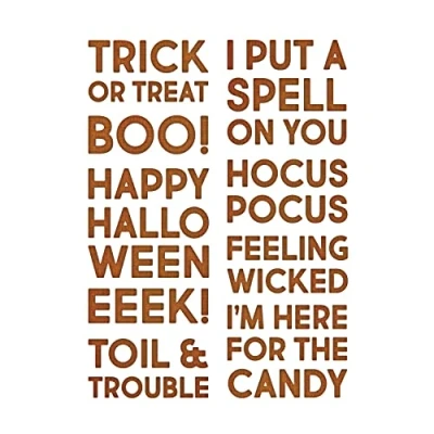 Image of Thinlits Die Set 9PK Bold Text Halloween by Tim Holtz