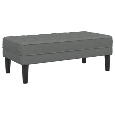 Image of vidaXL Bench Dark Grey 113x57x39 cm Fabric