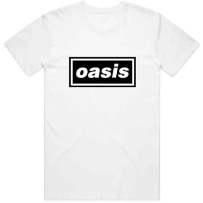 Image of Rock Off officially licensed products Oasis &#039;Classic Logo&#039; (White) T Shirt (x Large)