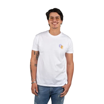 Image of Superb Mens Short sleeve round neck t shirt Born To Be SPRBCA 2202 man White Cotton Size Small