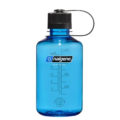 Image of Nalgene Sustain Tritan BPA Free Water Bottle Made with Material Derived from 50% Plastic Waste, 16 OZ, Narrow Mouth, Slate Blue