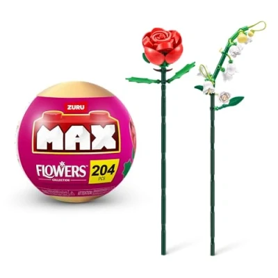 Image of MAX Premium Flowers Building Bricks Collection (up to 243 pieces, 2 per capsule, 10 collect). (Lily of Valley and Rose, 1 Capsule)