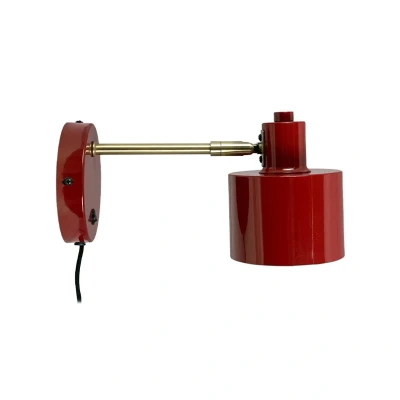 Image of DybergLarsen Ocean Wall Lamp Dark Red/Brass