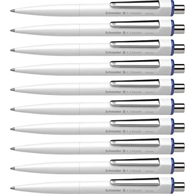 Image of Schneider 739 ISO 12757 2 G2 Mechanical Ballpoint Pen K3 Blue M Indelible Pack of 10