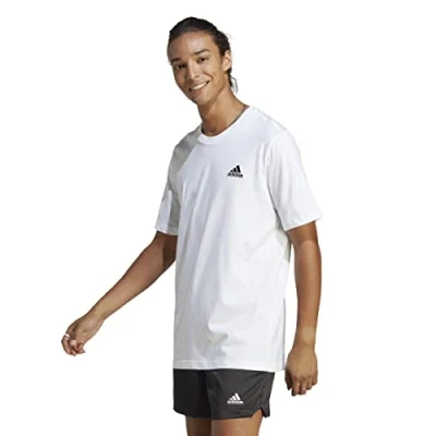 Image of adidas Sportswear Essentials Basic Tshirt, Men&#039;s, Size: Small, White