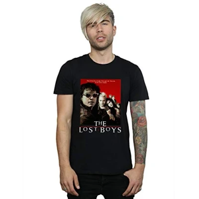 Image of Absolute Cult The Lost Boys Men&#039;s Red Poster T Shirt Black Large