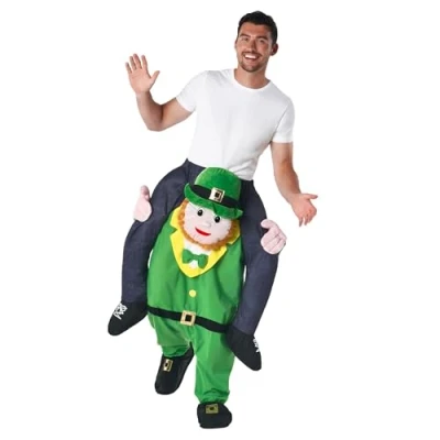 Image of Morph Leprechaun Costume Mens, Piggyback Adult, Carry Me Costume,