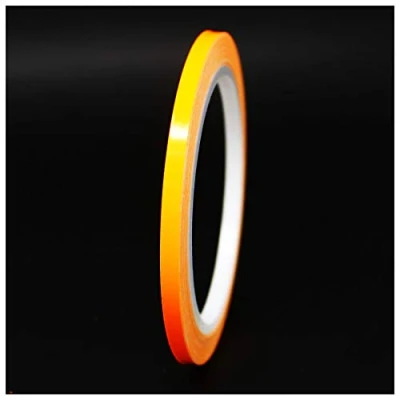 Image of 10 Metre Glossy Decorative Strips for Car, Motorcycle, Boat, Model Making, Silver, Chrome, Strips, Side Stripes (Neon Orange, 5 mm Width)
