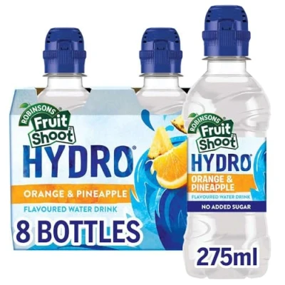 Image of Robinsons Fruit Shoot Hydro Flavoured Water, Orange and Pineapple 8 x 275ml