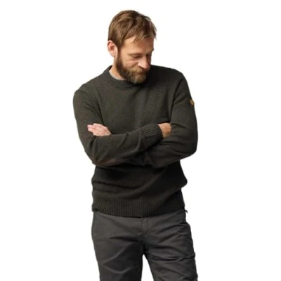 Image of Fjällräven Övik Round Sweater L Dark Olive
