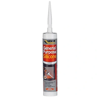 Image of Everbuild 2 X General Purpose Silicone Clear 280 ml EVBGPSCL