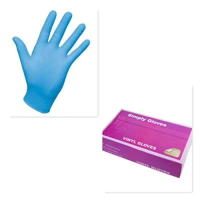 Image of Simply Gloves Vinyl Multi Purpose Gloves, Powder Free, Disposable, Extra Strong Box of 1000 Clear (Medium)