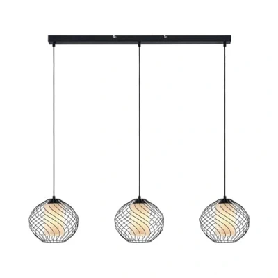 Image of Lindby Ceiling Light &#039;Cedrice&#039; dimmable (Vintage, Antique) in Black Made of Metal for e.g. Living Room &amp; Dining (3 Sources, E27) from Pendant Lighting, lamp, Hanging