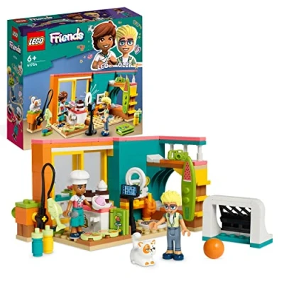 Image of LEGO Friends Leo&#039;s Room, Baking Themed Bedroom Playset, Collectible Toy for Kids, Girls and Boys with Olly Mini Doll, Pet Cat &amp; Accessories, Small Gift Idea, 2023 Characters 41754