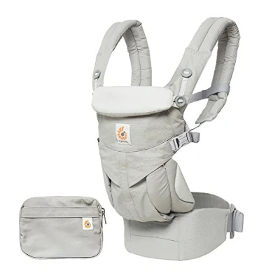 Image of Ergobaby Baby Carrier Backpack for Newborn to Toddler, 4 Position Omni 360 Cotton, Ergonomic Child (Pearl Grey)