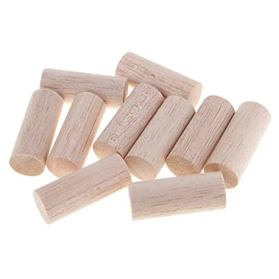 Image of sharprepublic Unpainted Wood Dowel Rods 20mm Diameter Craft Sticks Unfinished Natural 10 Pieces 50mm