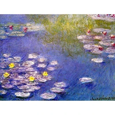 Image of Wee Blue Coo Claude Monet Nympheas At Giverny Old Master Painting Art Print Poster Wall Decor 12X16 Inch