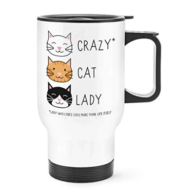 Image of Crazy Cat Lady Travel Mug Cup with Handle