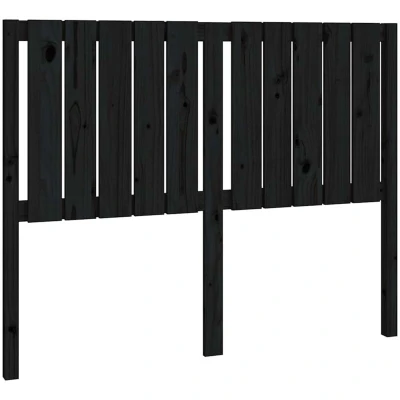 Image of vidaXL Bed Headboard Black 125.5x4x100 cm Solid Wood Pine