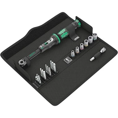 Image of Wera Click Torque A 6 Set 1 Adjustable Wrench Set, 1/4&quot; Hex Drive, 2.5 25 Nm, 20pc, 05130110001