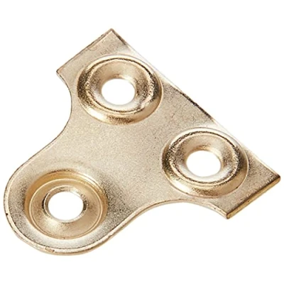 Image of Merriway BH02800 (25 Pcs) Round Glass Mirror Picture Hanging Plate, 19mm (3/4 inch) Brass Plated Pack of 25 Pieces