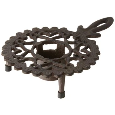 Image of Esschert Design Cast Iron Tealight Warmer ,Brown,21.6 x 14.4 4.7 cm