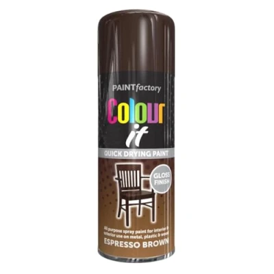 Image of AlezyB 12 x Espresso Brown 400ml All Purpose Spray Paint Use on Metal, Wood, Plastic and Multipurpose Aerosol Professional Quality Perfect Finish, for Interior Exterior Excellent Coverage