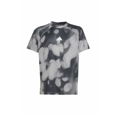 Image of adidas Sportswear Training Allover Graphic Print Tshirt Carbon black for kids, Size: 5 6y,