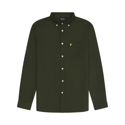 Image of Lyle &amp; Scott Mens Plain Oxford Shirt (XL) (Olive)