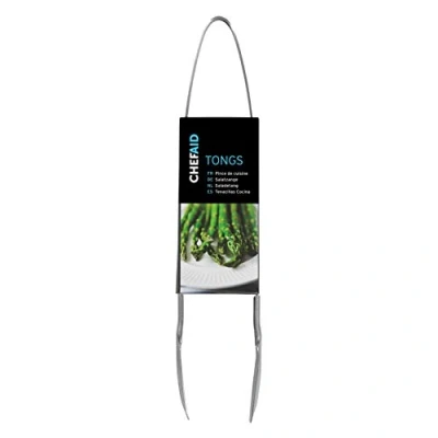 Image of Chef Aid Metal Food Tongs,Silver,23cm