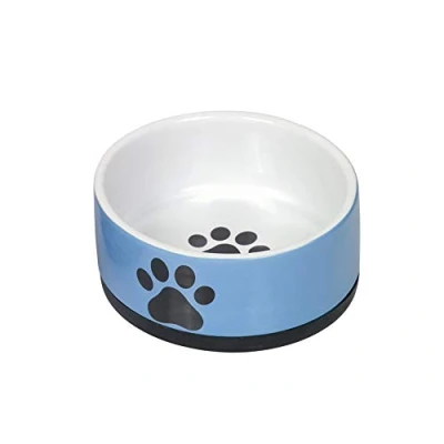 Image of Nobby Ceramic Bowl Paw Blue Diameter 14 x 6.5 cm 0.4 L Pack of 1