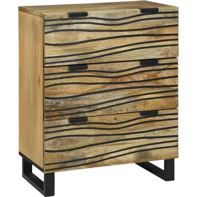 Image of vidaXL sideboard/cabinet mango wood 60x33.5x75 cm versatile storage for kitchen/living room